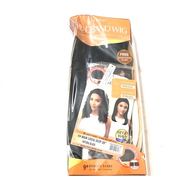 outre Hair Outre Headband Wig Unprocessed Human Hair Wet Wavy Hhww